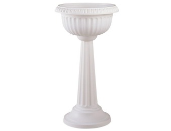 43% off Bloem GU180-10 18 in. White Plastic Grecian Pedestal Urn