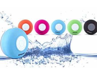 75% off Polaroid Waterproof Bluetooth Shower Speaker w/ Mic