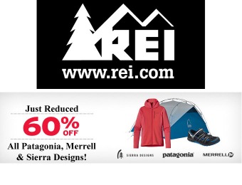 60% off All Patagonia, Merrell & Sierra Designs at REI.com