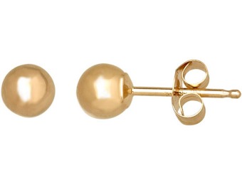 $16 off Simply Gold 14kt Yellow Gold 4mm Ball Stud Earrings