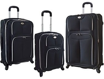 75% off Travelers Club 3 Piece Expandable Luggage Set