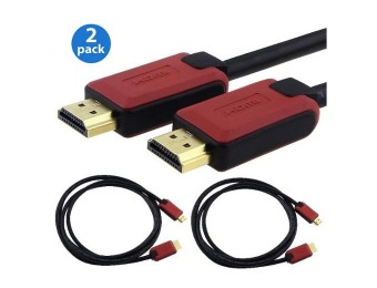 15% off 2-Pack 6' INSTEN High Speed 1.4 HDMI Cable