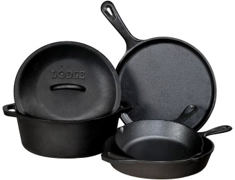 $85 off Lodge 5-Piece Cast Iron Cookware Set