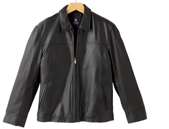 $420 Off Chaps Leather Jacket, M,L,XL