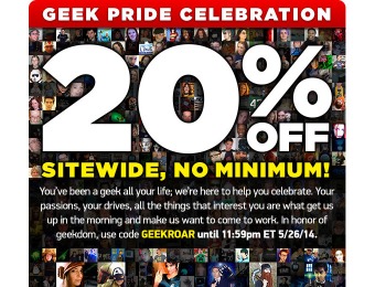 Geek Pride Celebration - 20% off Your Purchase at ThinkGeek