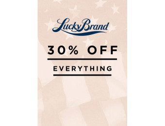 Save 30% off Everything at Lucky Brand