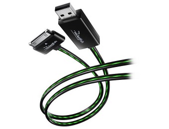 71% off Rocketfish 3' Black Lighted USB to Apple 30-Pin Cable
