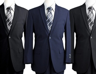 81% off Tazio Single Breasted Men's Suit w/ Tetron Silk Lining