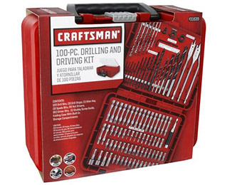 58% off Craftsman 100-PC Drilling and Driving Accessory Kit