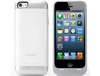70% off iContact Battery Case for iPhone 5, White Model IC-BC525
