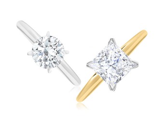75% off Certified 1/2 Carat 14K Diamond Rings, 2 Styles