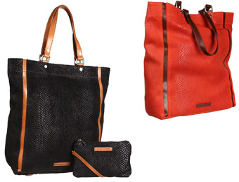 71% Off Bcbgmaxazria Python Suede Tote, 2 Colors Available
