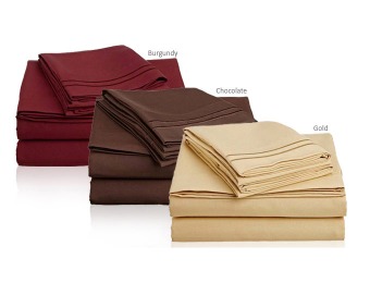 82% off Hotel Two-Line Embroidered Sheet Sets, 10 Colors