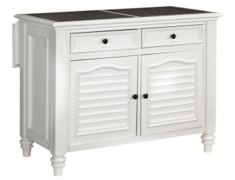 58% off Home Styles Bermuda Kitchen Island with White Finish