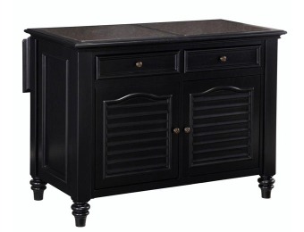 58% off Home Styles Wood Kitchen Island in Black Finish