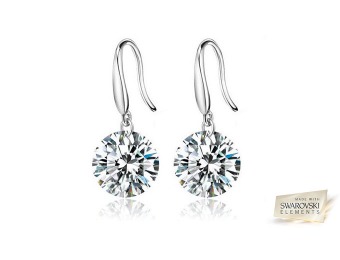88% off Sterling Silver Swarovski Crystal Dangle Earrings