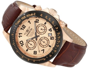 $618 off Invicta Men's Speedway Chronograph Brown Leather Watch