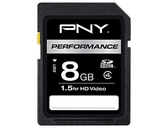 50% off PNY Performance 8GB SDHC Class 4 Flash Memory Card