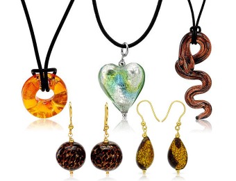 Up to 88% off Murano Glass Made In Italy Jewelry Collection, 30 Styles