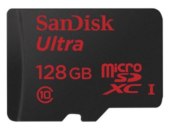 64% off SanDisk Ultra microSDXC Card 128GB SDSDQUA-128G-A46A