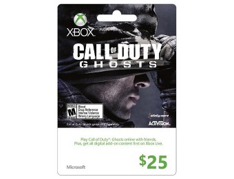 20% off Microsoft $25 Xbox Gift Card - Call of Duty: Ghosts