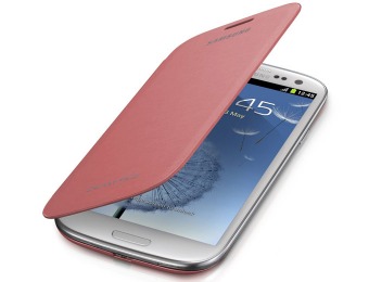 63% off Samsung Galaxy S3 Flip Cover Case - Pink