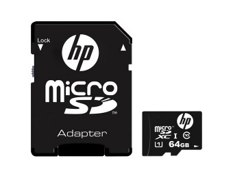 50% off HP 64GB microSDXC Class 10 Memory Card
