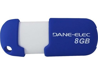 64% off Dane-Elec 8GB USB 2.0 Flash Drive - Blue/White