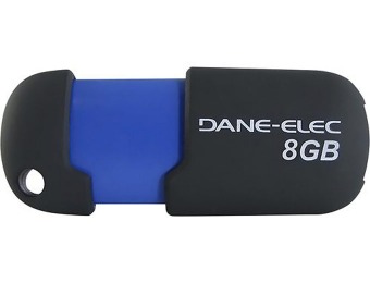 64% off Dane-Elec 8GB USB 2.0 Flash Drive - Gray/Blue