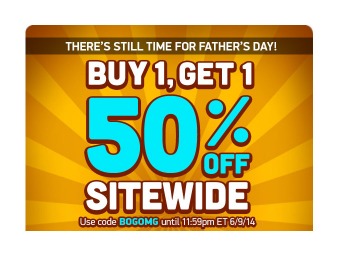 Buy One, Get One 50% off Sitewide at ThinkGeek.com