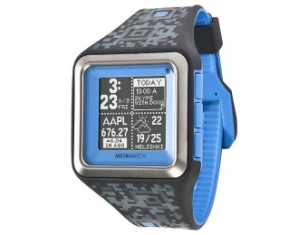 78% off MetaWatch iPhone & Android STRATA Watch, Blue/Camo
