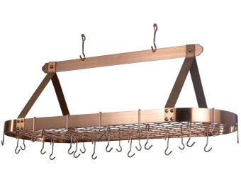20% off 48 in. Oval Satin Copper Pot Rack with 24 Hooks