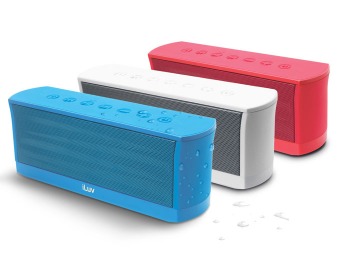 79% off iLuv MobiOut Bluetooth Speakers with Mic, Blue
