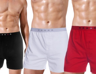 59% off 3-Pack: Galaxy Knit Boxers for Men in Assorted Colors