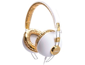 79% off iDance Hipster Headband Headphones - White & Gold