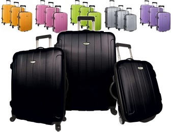 $270 off Traveler's Choice Rome 3-Pc Hardshell Rolling Luggage Set