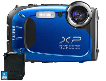 21% off Fuji XP60 16MP Waterproof Digital Camera Bundle