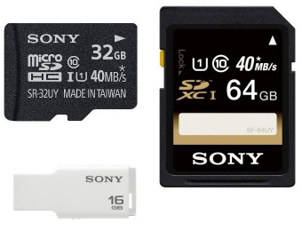 Up to 80% Off Select Sony Memory Cards, Flash Drives, and USB Drives
