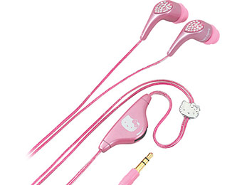 $15 off Hello Kitty Jeweled Pink Earbud Headphones