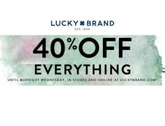 40% off Your Entire Order at Lucky Brand Jeans