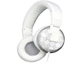 54% off Kicker HP402W Cush Over-Ear Headphones (White)