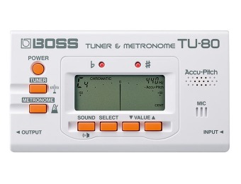 62% off Boss TU-80 Guitar Tuner & Metronome - White