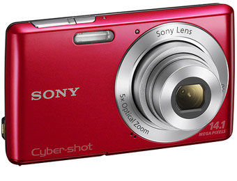 $50 Off Sony Cyber-Shot DSCW620 14.1 MP Red Digital Camera