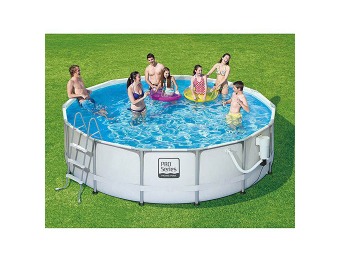 74% off ProSeries 14' X 42" Metal Frame Swimming Pool with Deluxe Kit