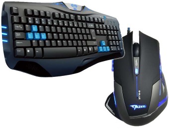 $52 off AGPtek Blue Backlit Gaming Keyboard w/ 2500DPI LED Mouse