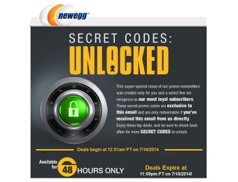Newegg 48 Hour Sale - 16 Secret Codes Unlocked