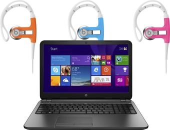28% off HP 15.6" Laptop & Powerbeats Earbud Package