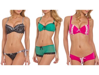 83% off Lovely Curves or Peace, Love, & Cupcakes Lace Bra Sets
