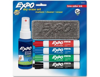 50% off Expo Low Odor Dry Erase Marker Starter Kit, Assorted Colors