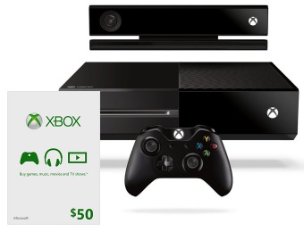 Xbox One Kinect Console Bundle with $50 Xbox Live Gift Card